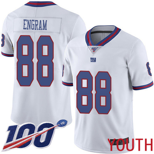 Youth New York Giants #88 Evan Engram Limited White Rush Vapor Untouchable 100th Season Football NFL Jersey